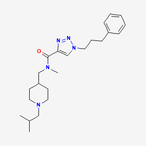 molecular formula C23H35N5O B3765960 N-[(1-isobutyl-4-piperidinyl)methyl]-N-methyl-1-(3-phenylpropyl)-1H-1,2,3-triazole-4-carboxamide 