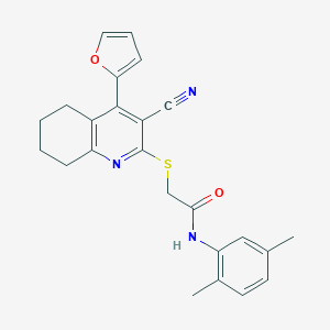 2-((3-cyano-4-(furan-2-yl)-5,6,7,8-tetrahydroquinolin-2-yl)thio)-N-(2,5-dimethylphenyl)acetamide