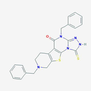 4,8-dibenzyl-1-thioxo-2,4,6,7,8,9-hexahydropyrido[4',3':4,5]thieno[3,2-e][1,2,4]triazolo[4,3-a]pyrimidin-5(1H)-one