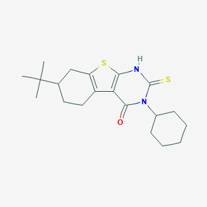 7-tert-butyl-3-cyclohexyl-2-sulfanyl-5,6,7,8-tetrahydro[1]benzothieno[2,3-d]pyrimidin-4(3H)-one