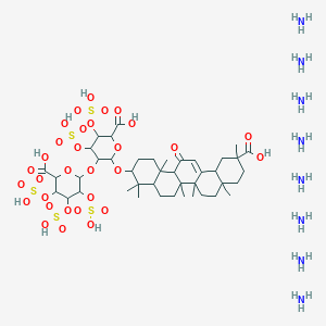 Azane;6-[(11-carboxy-4,4,6a,6b,8a,11,14b-heptamethyl-14-oxo-2,3,4a,5,6,7,8,9,10,12,12a,14a-dodecahydro-1H-picen-3-yl)oxy]-5-(6-carboxy-3,4,5-trisulfooxyoxan-2-yl)oxy-3,4-disulfooxyoxane-2-carboxylic acid