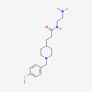 molecular formula C20H33N3OS B3766483 N-[2-(dimethylamino)ethyl]-3-[1-[(4-methylsulfanylphenyl)methyl]piperidin-4-yl]propanamide 
