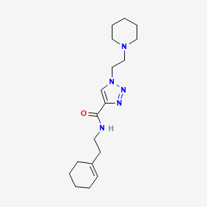 molecular formula C18H29N5O B3766517 N-[2-(cyclohexen-1-yl)ethyl]-1-(2-piperidin-1-ylethyl)triazole-4-carboxamide 