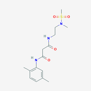 molecular formula C15H23N3O4S B3766532 N-(2,5-dimethylphenyl)-N'-{2-[methyl(methylsulfonyl)amino]ethyl}malonamide 