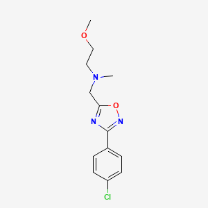 molecular formula C13H16ClN3O2 B3766576 N-{[3-(4-chlorophenyl)-1,2,4-oxadiazol-5-yl]methyl}-2-methoxy-N-methylethanamine 