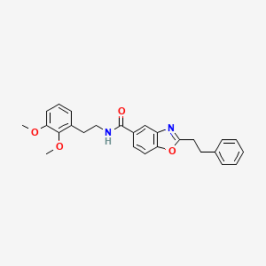 molecular formula C26H26N2O4 B3766616 N-[2-(2,3-dimethoxyphenyl)ethyl]-2-(2-phenylethyl)-1,3-benzoxazole-5-carboxamide 