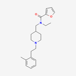 molecular formula C22H30N2O2 B3766736 N-ethyl-N-({1-[2-(2-methylphenyl)ethyl]-4-piperidinyl}methyl)-2-furamide 