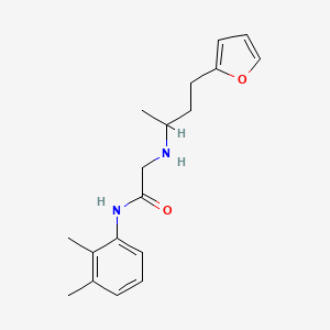 molecular formula C18H24N2O2 B3766752 N-(2,3-dimethylphenyl)-2-{[3-(2-furyl)-1-methylpropyl]amino}acetamide 
