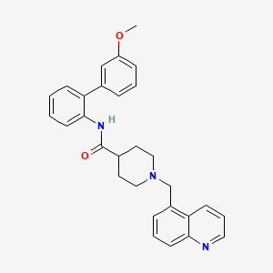 molecular formula C29H29N3O2 B3766772 N-[2-(3-methoxyphenyl)phenyl]-1-(quinolin-5-ylmethyl)piperidine-4-carboxamide 