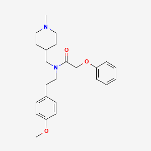 molecular formula C24H32N2O3 B3766801 N-[2-(4-methoxyphenyl)ethyl]-N-[(1-methyl-4-piperidinyl)methyl]-2-phenoxyacetamide 