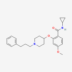 molecular formula C25H32N2O3 B3766851 N-cyclopropyl-4-methoxy-2-{[1-(3-phenylpropyl)-4-piperidinyl]oxy}benzamide 