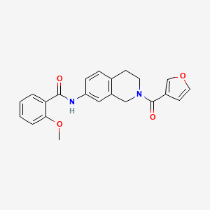 molecular formula C22H20N2O4 B3766945 N-[2-(furan-3-carbonyl)-3,4-dihydro-1H-isoquinolin-7-yl]-2-methoxybenzamide 