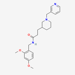 molecular formula C23H31N3O3 B3767011 N-[(2,4-dimethoxyphenyl)methyl]-3-[1-(pyridin-3-ylmethyl)piperidin-3-yl]propanamide 