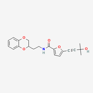 molecular formula C20H21NO5 B3767140 N-[2-(2,3-dihydro-1,4-benzodioxin-2-yl)ethyl]-5-(3-hydroxy-3-methylbut-1-yn-1-yl)-2-furamide 