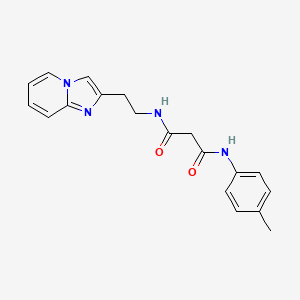 molecular formula C19H20N4O2 B3767190 N-(2-imidazo[1,2-a]pyridin-2-ylethyl)-N'-(4-methylphenyl)malonamide 
