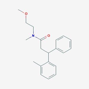 molecular formula C20H25NO2 B3767291 N-(2-methoxyethyl)-N-methyl-3-(2-methylphenyl)-3-phenylpropanamide 