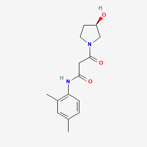 molecular formula C15H20N2O3 B3767384 N-(2,4-dimethylphenyl)-3-[(3R)-3-hydroxypyrrolidin-1-yl]-3-oxopropanamide 