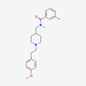 molecular formula C24H32N2O2 B3767423 N-({1-[2-(4-methoxyphenyl)ethyl]-4-piperidinyl}methyl)-N,3-dimethylbenzamide 