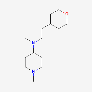 molecular formula C14H28N2O B3767434 N,1-dimethyl-N-[2-(tetrahydro-2H-pyran-4-yl)ethyl]-4-piperidinamine 