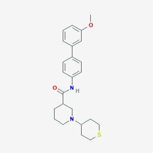 molecular formula C24H30N2O2S B3767463 N-(3'-methoxy-4-biphenylyl)-1-(tetrahydro-2H-thiopyran-4-yl)-3-piperidinecarboxamide 