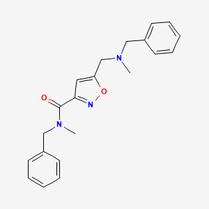 molecular formula C21H23N3O2 B3767507 N-benzyl-5-{[benzyl(methyl)amino]methyl}-N-methyl-3-isoxazolecarboxamide 