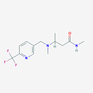 molecular formula C13H18F3N3O B3767556 N-methyl-3-(methyl{[6-(trifluoromethyl)pyridin-3-yl]methyl}amino)butanamide 