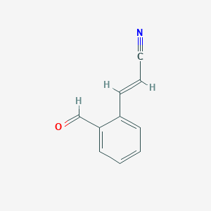 molecular formula C10H7NO B037676 3-(2-Formylphenyl)acrylonitrile CAS No. 114215-38-2