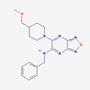 molecular formula C18H22N6O2 B3767653 N-benzyl-6-[4-(methoxymethyl)-1-piperidinyl][1,2,5]oxadiazolo[3,4-b]pyrazin-5-amine 
