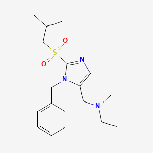 molecular formula C18H27N3O2S B3767802 N-{[1-benzyl-2-(isobutylsulfonyl)-1H-imidazol-5-yl]methyl}-N-methylethanamine 