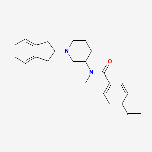 molecular formula C24H28N2O B3767896 N-[1-(2,3-dihydro-1H-inden-2-yl)-3-piperidinyl]-N-methyl-4-vinylbenzamide 
