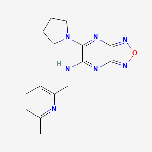molecular formula C15H17N7O B3767933 N-[(6-methyl-2-pyridinyl)methyl]-6-(1-pyrrolidinyl)[1,2,5]oxadiazolo[3,4-b]pyrazin-5-amine 
