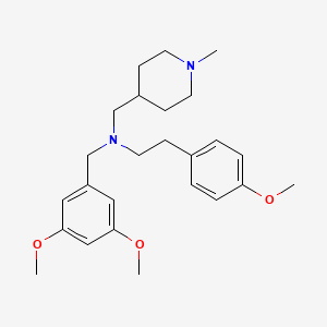 molecular formula C25H36N2O3 B3767963 N-[(3,5-dimethoxyphenyl)methyl]-2-(4-methoxyphenyl)-N-[(1-methylpiperidin-4-yl)methyl]ethanamine 