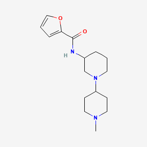 molecular formula C16H25N3O2 B3768008 N-(1'-methyl-1,4'-bipiperidin-3-yl)-2-furamide 