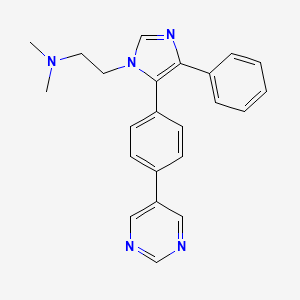 molecular formula C23H23N5 B3768156 N,N-dimethyl-2-[4-phenyl-5-(4-pyrimidin-5-ylphenyl)-1H-imidazol-1-yl]ethanamine 
