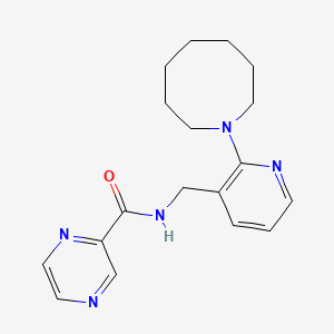 molecular formula C18H23N5O B3768208 N-[[2-(azocan-1-yl)pyridin-3-yl]methyl]pyrazine-2-carboxamide 