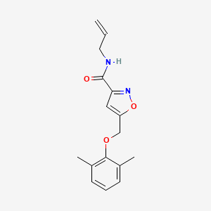 molecular formula C16H18N2O3 B3768216 N-allyl-5-[(2,6-dimethylphenoxy)methyl]-3-isoxazolecarboxamide 