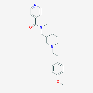 molecular formula C22H29N3O2 B3768222 N-[[1-[2-(4-methoxyphenyl)ethyl]piperidin-3-yl]methyl]-N-methylpyridine-4-carboxamide 