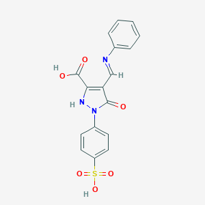 (4Z)-5-oxo-4-[(phenylamino)methylidene]-1-(4-sulfophenyl)-4,5-dihydro-1H-pyrazole-3-carboxylic acid