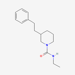 molecular formula C16H24N2O B3768313 N-ethyl-3-(2-phenylethyl)-1-piperidinecarboxamide 