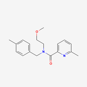 molecular formula C18H22N2O2 B3768384 N-(2-methoxyethyl)-6-methyl-N-(4-methylbenzyl)pyridine-2-carboxamide 
