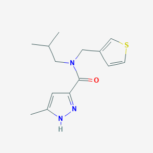 molecular formula C14H19N3OS B3768436 N-isobutyl-3-methyl-N-(3-thienylmethyl)-1H-pyrazole-5-carboxamide 