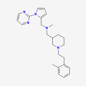 molecular formula C25H33N5 B3768498 N-methyl-1-{1-[2-(2-methylphenyl)ethyl]-3-piperidinyl}-N-{[1-(2-pyrimidinyl)-1H-pyrrol-2-yl]methyl}methanamine 