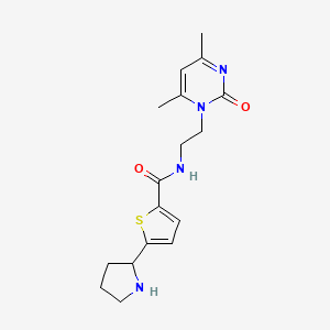 molecular formula C17H22N4O2S B3768519 N-[2-(4,6-dimethyl-2-oxopyrimidin-1-yl)ethyl]-5-pyrrolidin-2-ylthiophene-2-carboxamide 