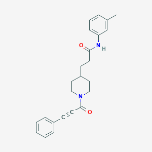 molecular formula C24H26N2O2 B3768595 N-(3-methylphenyl)-3-[1-(3-phenyl-2-propynoyl)-4-piperidinyl]propanamide 