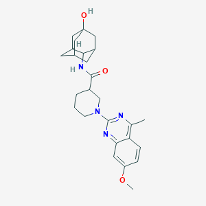 molecular formula C26H34N4O3 B3768600 N-(5-hydroxy-2-adamantyl)-1-(7-methoxy-4-methyl-2-quinazolinyl)-3-piperidinecarboxamide 