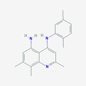 molecular formula C20H23N3 B376867 N~4~-(2,5-dimethylphenyl)-2,7,8-trimethyl-4,5-quinolinediamine 