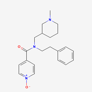 molecular formula C21H27N3O2 B3768688 N-[(1-methyl-3-piperidinyl)methyl]-N-(2-phenylethyl)isonicotinamide 1-oxide 