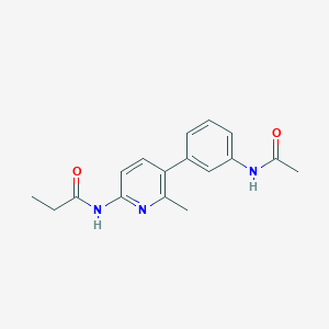 molecular formula C17H19N3O2 B3768690 N-{5-[3-(acetylamino)phenyl]-6-methylpyridin-2-yl}propanamide 
