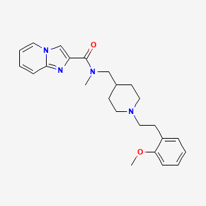 molecular formula C24H30N4O2 B3768705 N-[[1-[2-(2-methoxyphenyl)ethyl]piperidin-4-yl]methyl]-N-methylimidazo[1,2-a]pyridine-2-carboxamide 