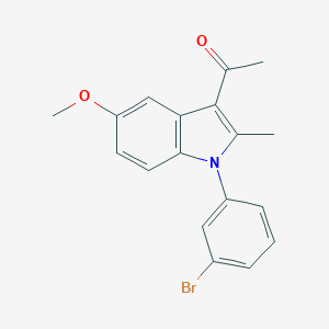 molecular formula C18H16BrNO2 B376873 1-[1-(3-bromophenyl)-5-methoxy-2-methyl-1H-indol-3-yl]ethanone CAS No. 312945-62-3